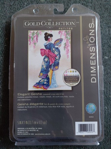Elegant geisha cross stich - elegant,