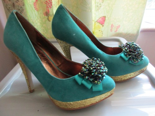 Gorgeous blue suede heeled - gorgeous,