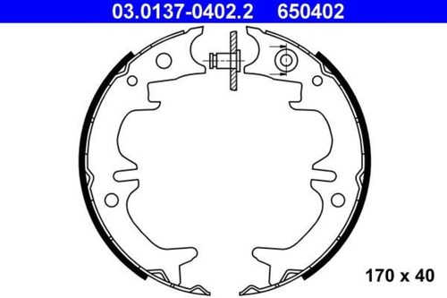 Parking brake shoe set ate - brake,