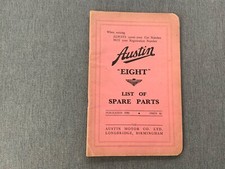 AUSTIN EIGHT LIST OF SPARE