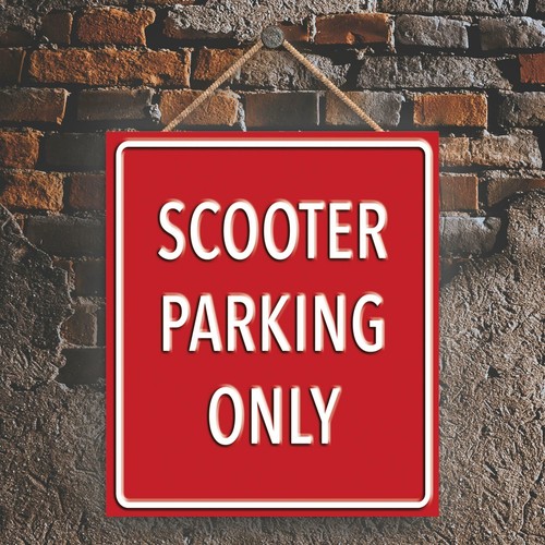 Scooter parking only red - scooter,