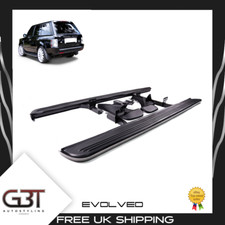 SIDE STEP RUNNING BOARDS FITS RANGE ROVER VOGUE L322 02-13 BLACK SILVER OE STYLE