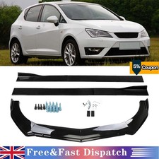 Front Bumper Lip Splitter Spoiler Kit Side Skirts Fit For Seat Ibiza Leon Arona