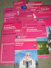 OS Ordnance Survey Landranger Maps: various Scotland: 1976-2010, good condition.