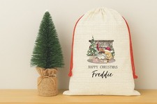 Luxury Winnie the Pooh Personalised Canvas Santa Sack