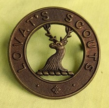 BRASS LOVAT'S SCOUTS WW1 CAP BADGE - D108