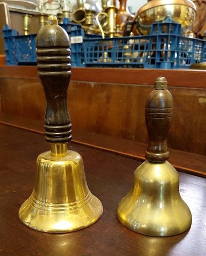 Vintage brass handbells 5 - vintage, &5