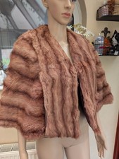 Vintage Real Fur Shawl by Royal Star “Six Point Furs” – Brown Wrap / Stole
