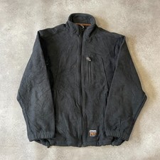 Timberland Pro Series Fleece Mens Medium Y2K Full Zip Jacket, Black