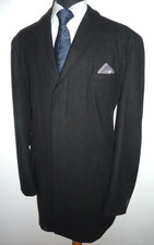 NEXT Sp Black Overcoat Wool
