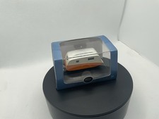 Oxford Diecast 1:76 Scale 76CV001 Orange/cream Caravan In Case