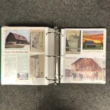Vintage COUNTY BARNS Artist Reference Binder W/ Hundreds Of Photos Estate Find