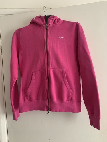 Nike pink zip hoodie - pink, m