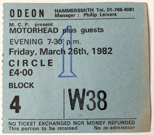 Motorhead tank fri 26th - motorhead, &