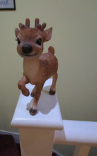 Resin Christmas galloping reindeer figure indoor/outdoor Vivid art
