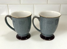 2 x DENBY Storm Footed Mugs