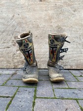 Vintage Alpinestars Motocross Enduro Trials Leather Boots Classic Retro  UK9