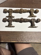 2 Vintage Ornate Hvy Brass
