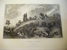 Dudley Castle Antique Print 1830 Steel Engraving  F.Calvert / T.Wrighton