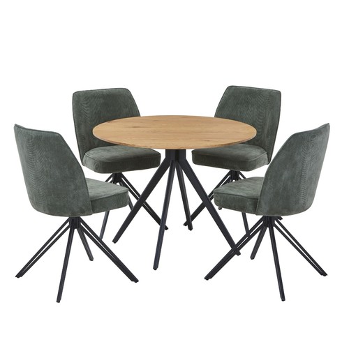Aspen light oak effect - effect, round