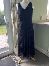 Vintage 1920s Style Beaded Flapper Girl Ball Gown Dress