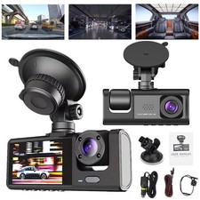 3 Lens Car Dash Cam Kit Front