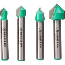 V Groove Router Bit Set 4Pcs