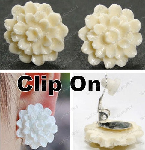 Clip vintage lucite 2cm big - on,
