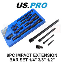 Pro tools 9pc 3 8 - tools, 1/4"