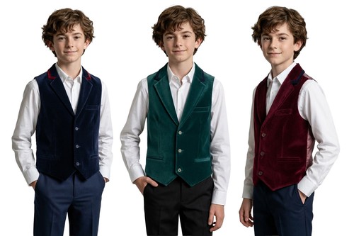 Sirri boys velvet waistcoat - sirri,