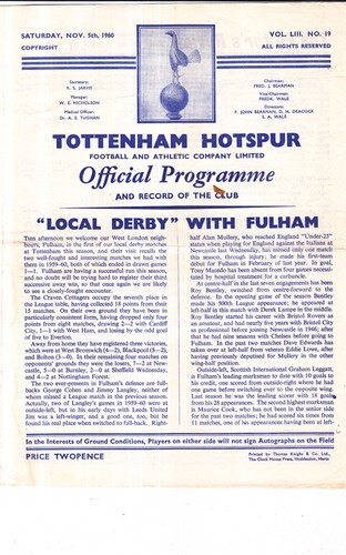 1960 1961 tottenham - ,