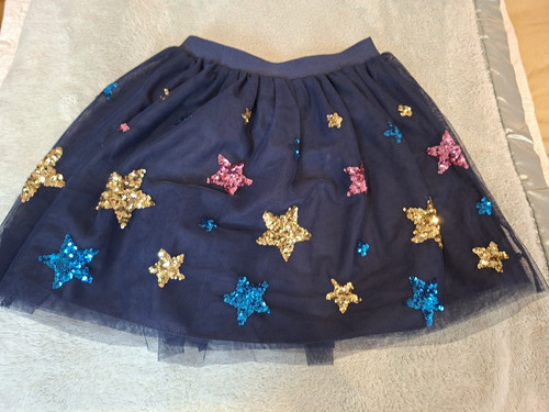 Girls tulle navy blue - blue, skirt