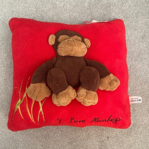 Red plush monkey novelty - red,