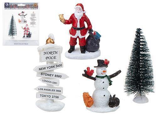 Santa snowman tree sign - santa,