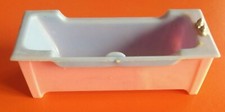 Vintage Retro 50s Dolls House Pink Blue Box Plastic Bathroom Bath Tub Art Deco