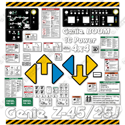 Fits genie 25j - genie, decal