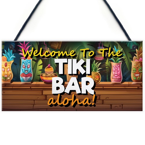 Tiki bar sign hanging - bar, pub