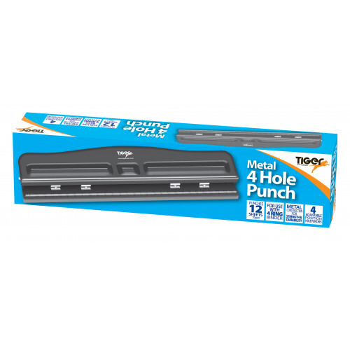 Metal hole punch heavy - metal, 4