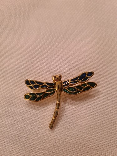 Vintage enamel dragonfly - vintage,