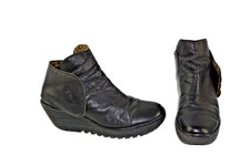 FLY London black leather pull