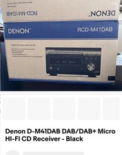 Denon D-M41DAB Silver Mini HiFi System CD Player  Audio Receiver NEW
