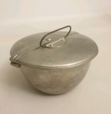Vintage Aluminium Pudding Steamer Lidded Bowl Unbranded - Christmas 
