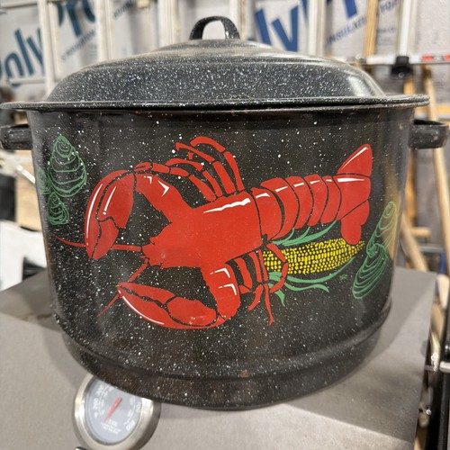 Vintage lobster pot - lobster, black