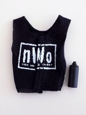 WWE MATTEL nWo SOFT WRESTLING FIGURE VEST SHIRT & SPRAY CAN HOLLYWOOD HOGAN WCW