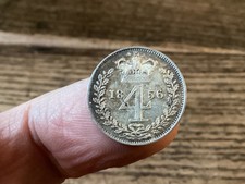 1856 Queen Victoria Silver .925 Maundy Fourpence, EF & toned (2559)