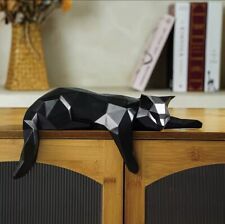 Black Cat Statue - Geometric