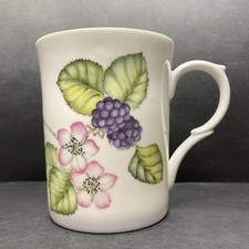 Vintage Kingsbury Blackberries Fine Bone China Mug Made in England *Sctatched*