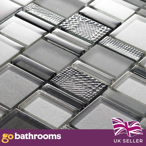 Silver mosaic wall tile - mosaic,