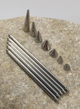 14g 30-38mm Industrial Scaffold Piercing Spike Barbell Ear Bar Surgical Steel