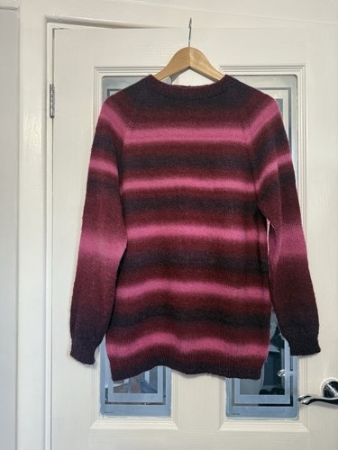 Hand knit striped sweater - knit,